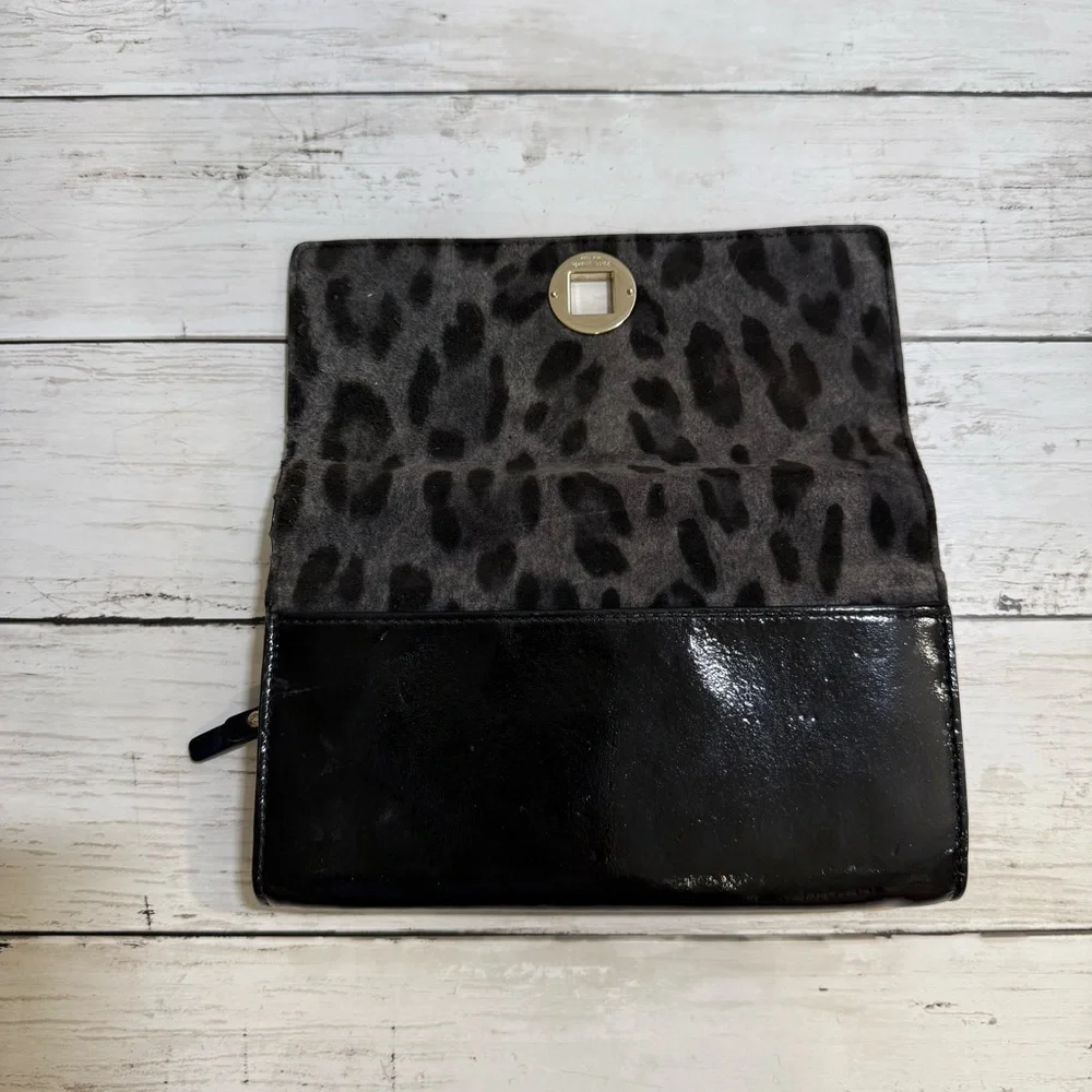 Kate Spade Black Harlow‎ Algonquin Leopard Wallet